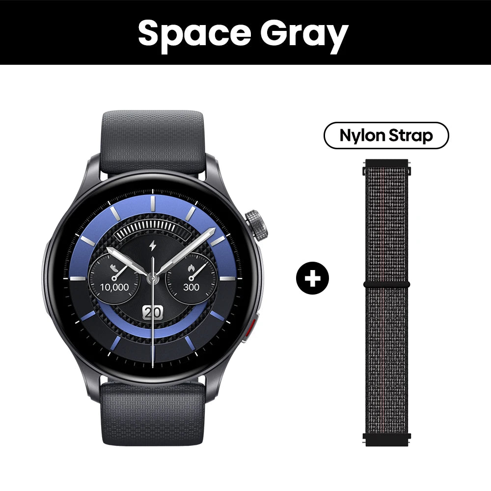 New Zeblaze Btalk 3 GPS Smartwatch 1.43" AMOLED Screen Dual Straps Make/Answer Phone Calls Heart Rate SpO2 Stress Tracking Watch
