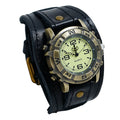 Vintage Men Wristwatch Fashion Pin Buckle Leather Strap Watches Punk Casual Quartz Wrist Watch Creative Gifts Reloj Hombre