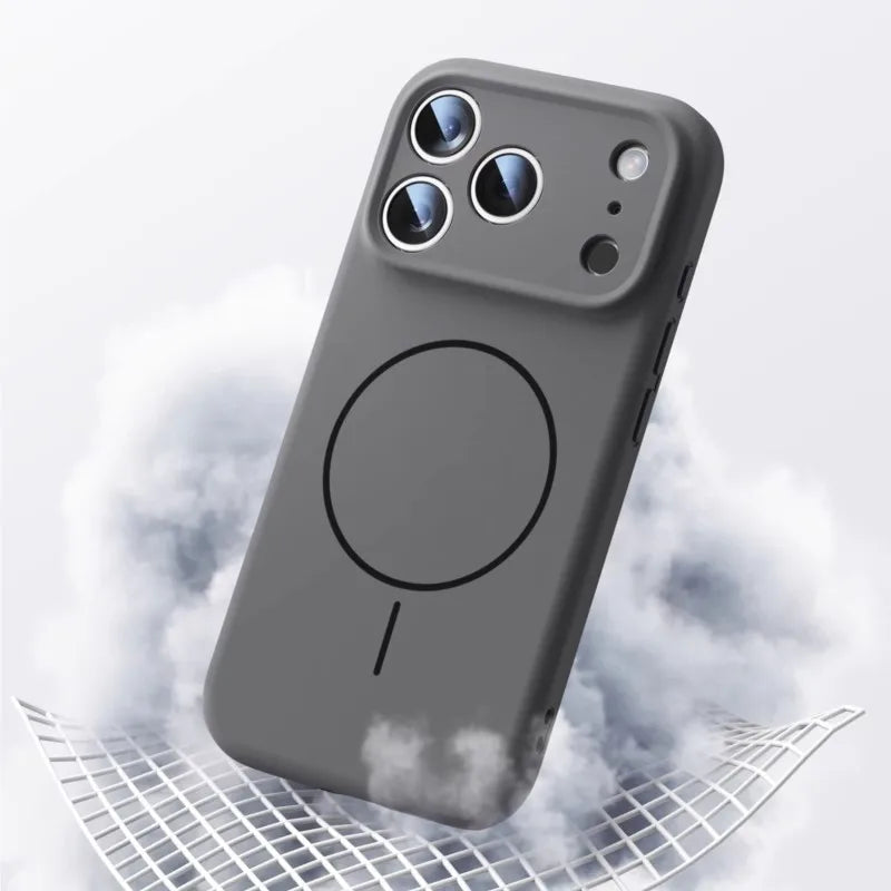 Luxury Liquid Silicone Case for iPhone 17 Air 16 16E 15 14 13 12 11 Pro Max Plus Soft For Magsafe Magnet Shockproof Matte Cover