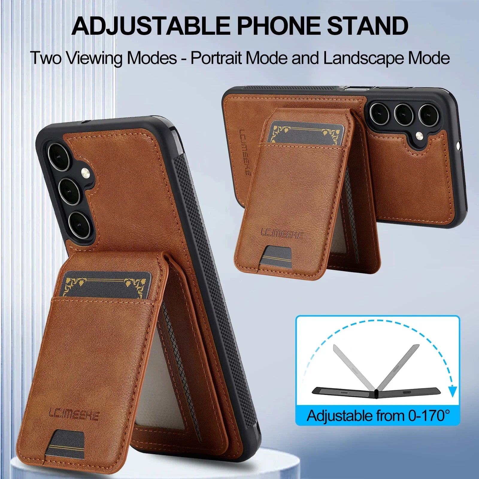 Detachable Leather Case For Samsung Galaxy S26 S25 Ultra S24 Plus S22 S21 FE A55 A35 A16 A36 A56 A15 A14 Card Wallet Phone Bag
