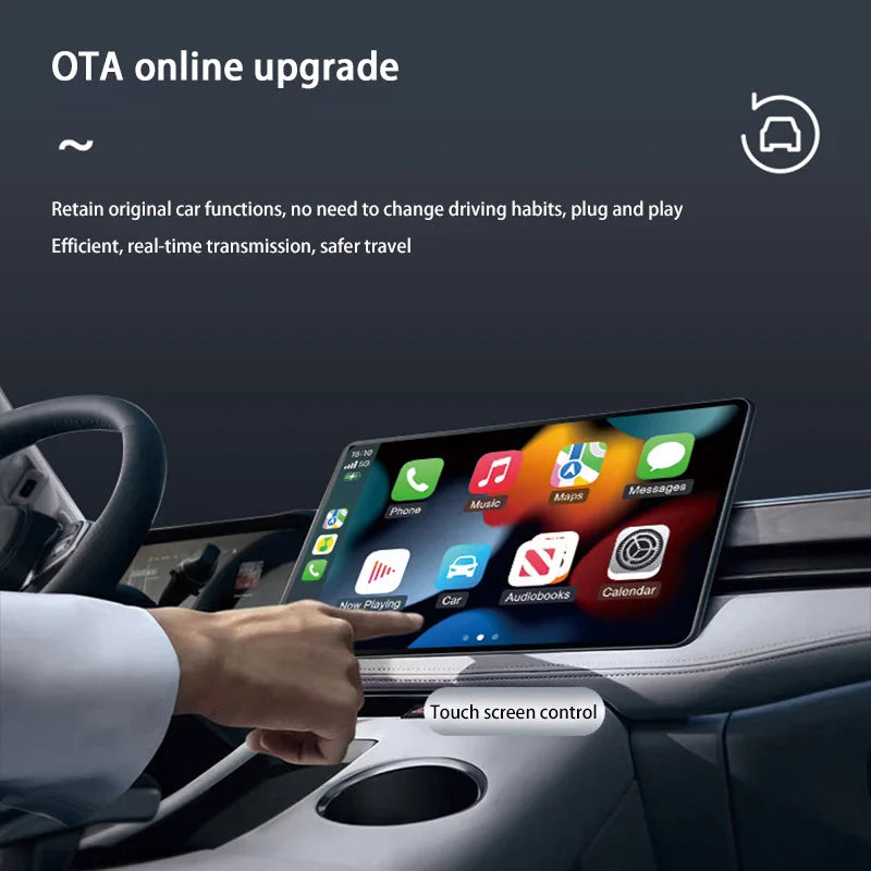 Lenovo carg 2 in 1 Wireless Android Auto Adapter Wireless CarPlay Dongle Car Intelligent Systems AI Smart Box For Car Wired CarPlay