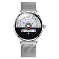 Unique Business Men Watch Fashion Auto Date Stainless Steel Strap Quartz Wristwatch Man Gifts For Him Calendar Clock