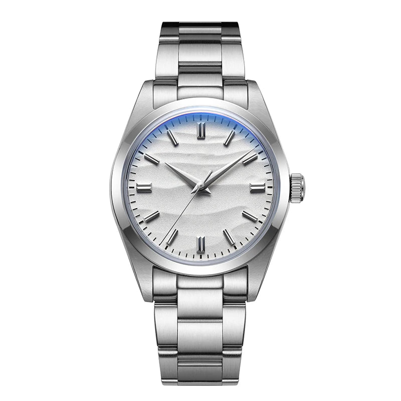ADDIESDIVE Hot Sale Quartz Watch Simple 10Bar Steel Dive Wristwatch Bubble Mirror Pot Cover Glass Sports 36mm Men Watches AD2030