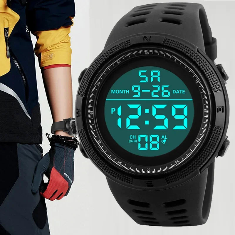 Men's Digital Watches Multifunction Military Men Sports Wristwatch Sweatproof Luminous Man Student Electronic Watch