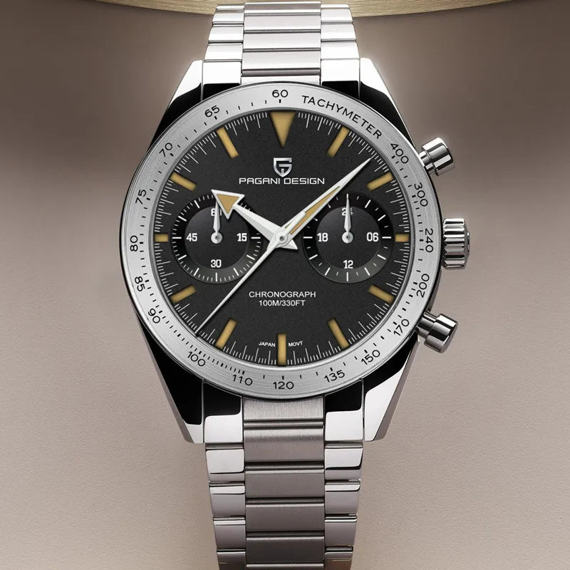 2026 New PAGANI DESIGN Retro Mens Watches Moon Quartz Watch For Men Speed Sports Chronograph AR Sapphire VK64 Clock Reloj Hombre