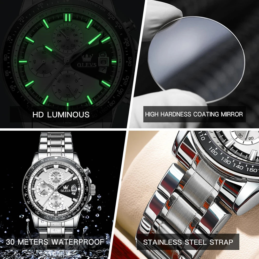 OLEVS TY705 Men Watch Luxury Waterproof Luminous Quartz Watch Multi functional Timing Watch Exclusive Sports Original Men Watch