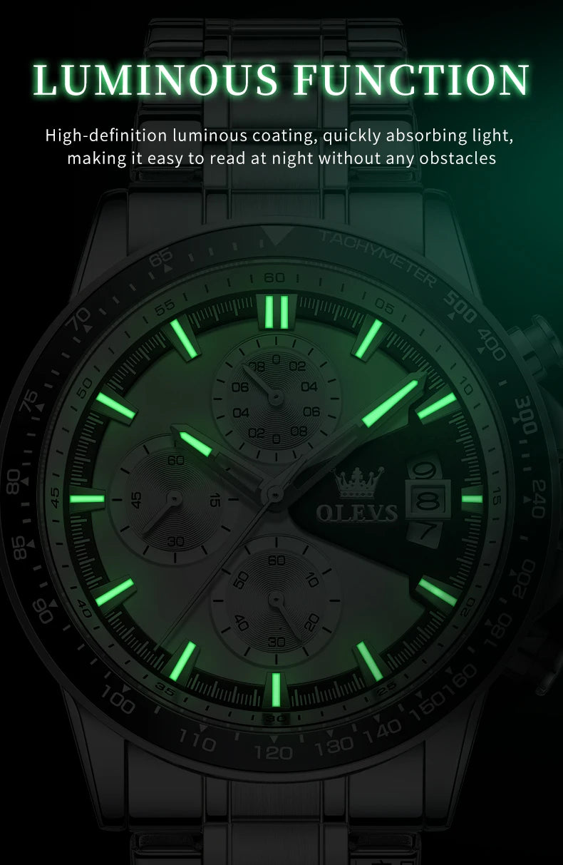 OLEVS TY705 Men Watch Luxury Waterproof Luminous Quartz Watch Multi functional Timing Watch Exclusive Sports Original Men Watch