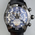 CASENO brand bubble perpetual calendar fully automatic tourbillon large dial mechanical watch belt watch -58284G