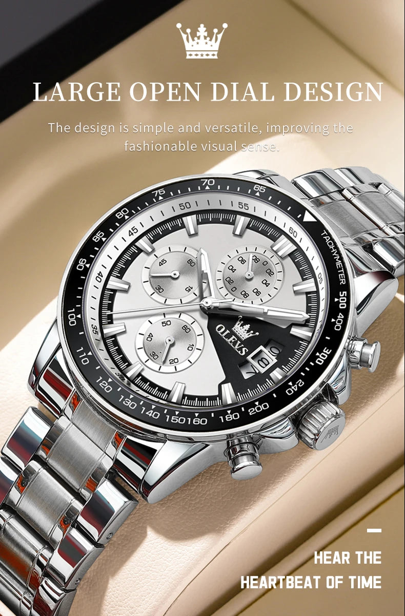 OLEVS TY705 Men Watch Luxury Waterproof Luminous Quartz Watch Multi functional Timing Watch Exclusive Sports Original Men Watch
