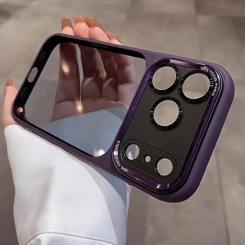 New Hard Acrylic Transparent Phone Case for iPhone 17 Air 14 15 16 Plus 12 13 17 Pro Max Lens Film Protection Shockproof Cover