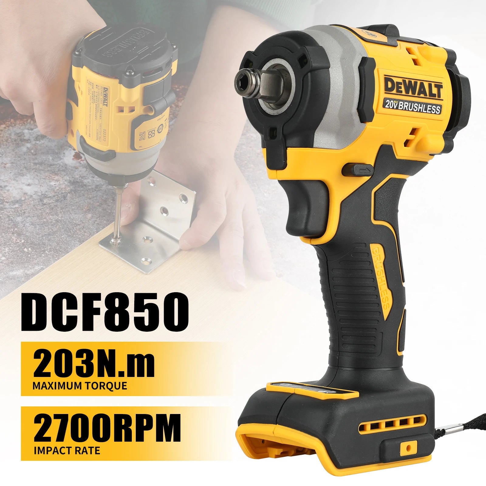 DEWALT US DCF850 20V impact wrench electric controller lithium battery brushless battery original high torque tools
