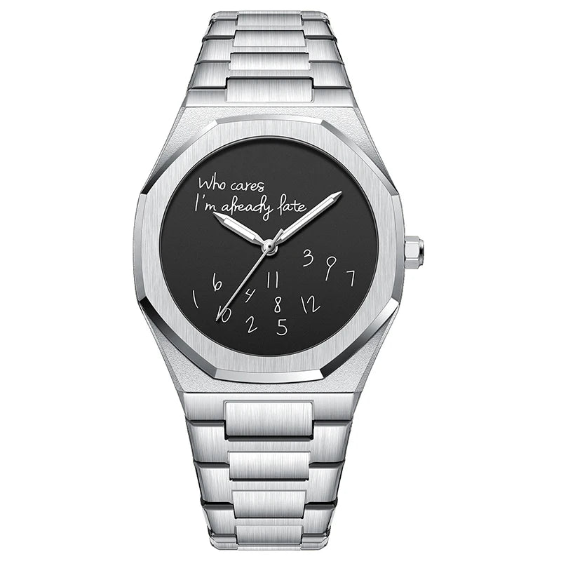 Fashion Luxurious Exquisite Elegant Men's Watch Classic Business Casual  Arabic Digital Steel strip Waterproof Noctilucent Watch