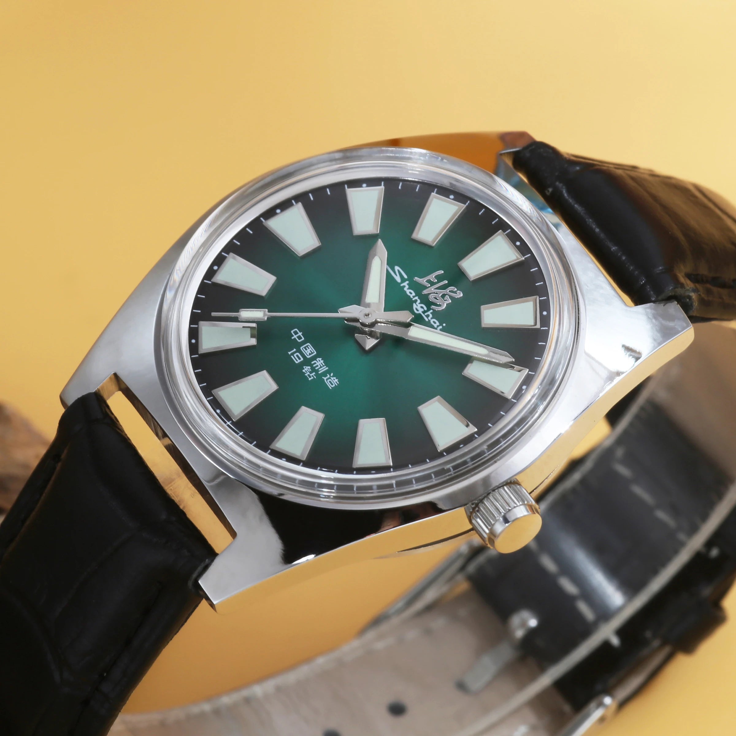 Shanghai 36MM Hand-Wind Mechanical Watch 7120 Waterproof Bauhaus Design Watch for Men wholesale
