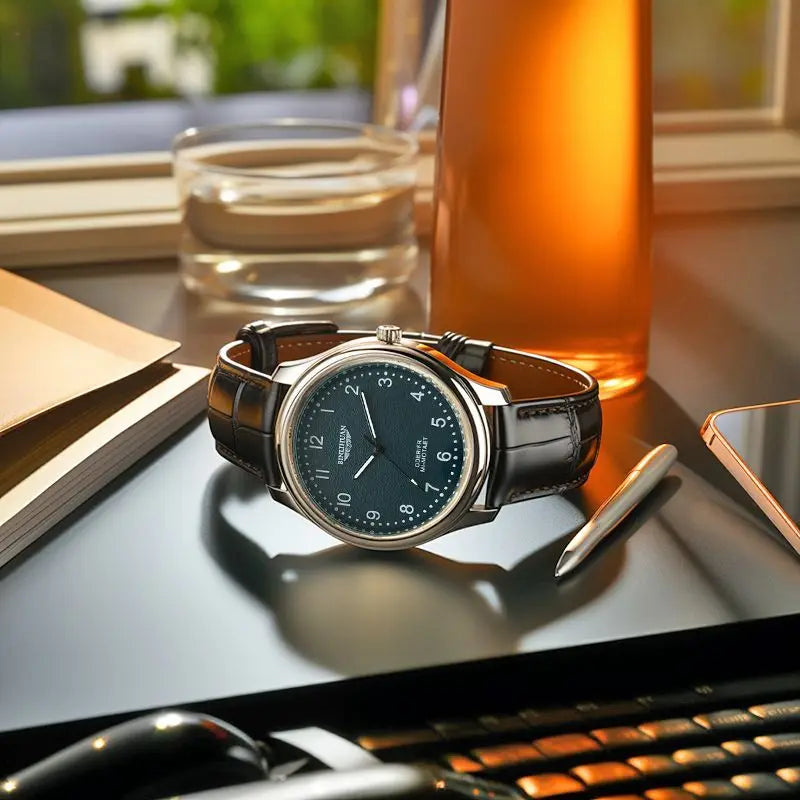Luxury Business Men's Quartz Watch Top Brand Waterproof Leather Strap Handsome Wristwatch for Men 2025 New Model