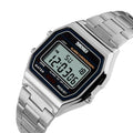 Skmei 3Bar Waterproof Digital Watch Reloj Hombre For Casual Sport 1123 Fashion Men Stainless Steel Strap LED Display Watches