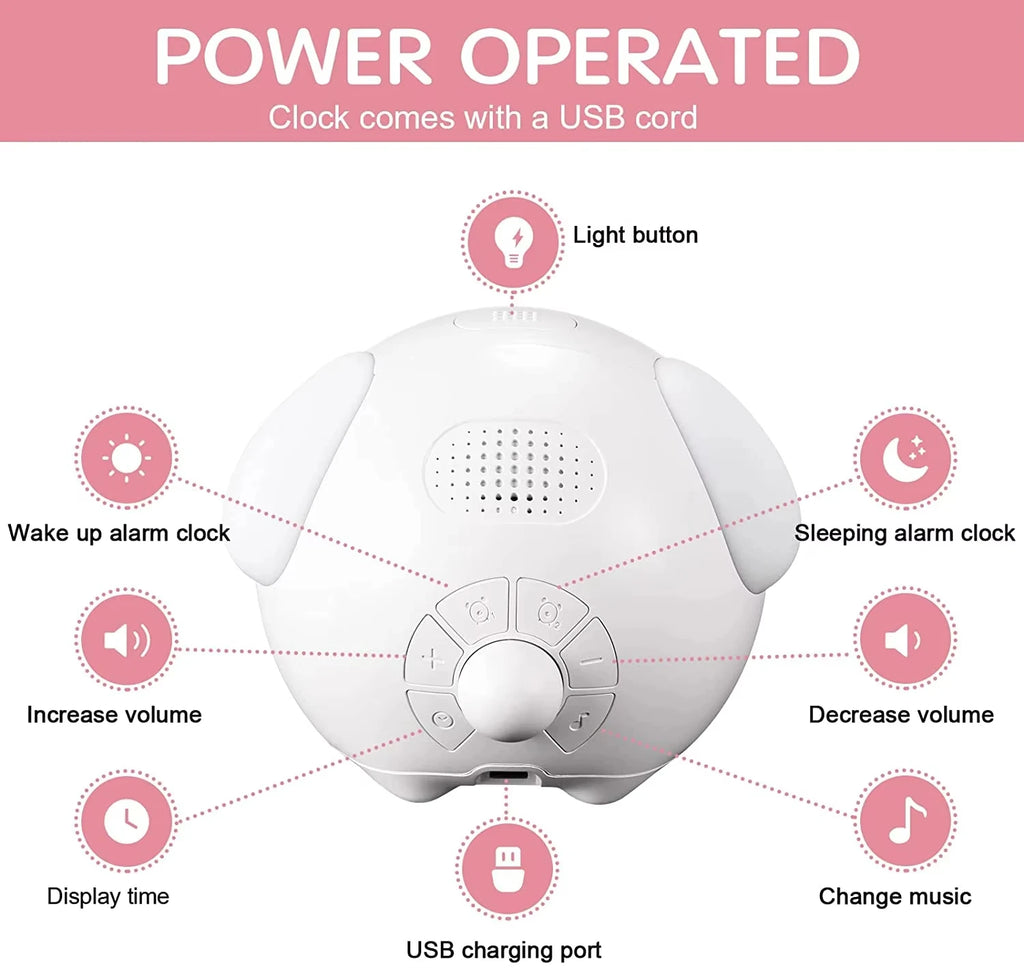 Child Alarm clock Digital Emotion Table Clock WIth Light Wireless Smart Bedside Cute Cartoon Alarm Clock For Kids