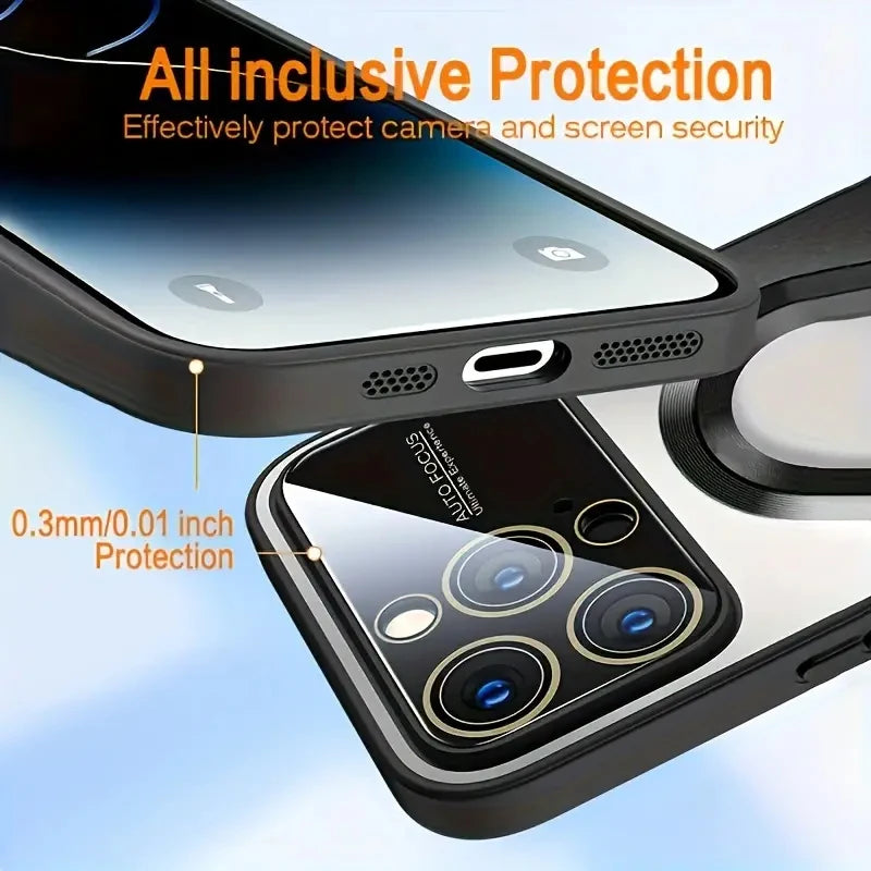 New Titanium Metallic Color Magnetic Phone Case For iPhone 16E 16 15 14 11 13 12 Pro Max Matte Wireless Charging Protect Cover