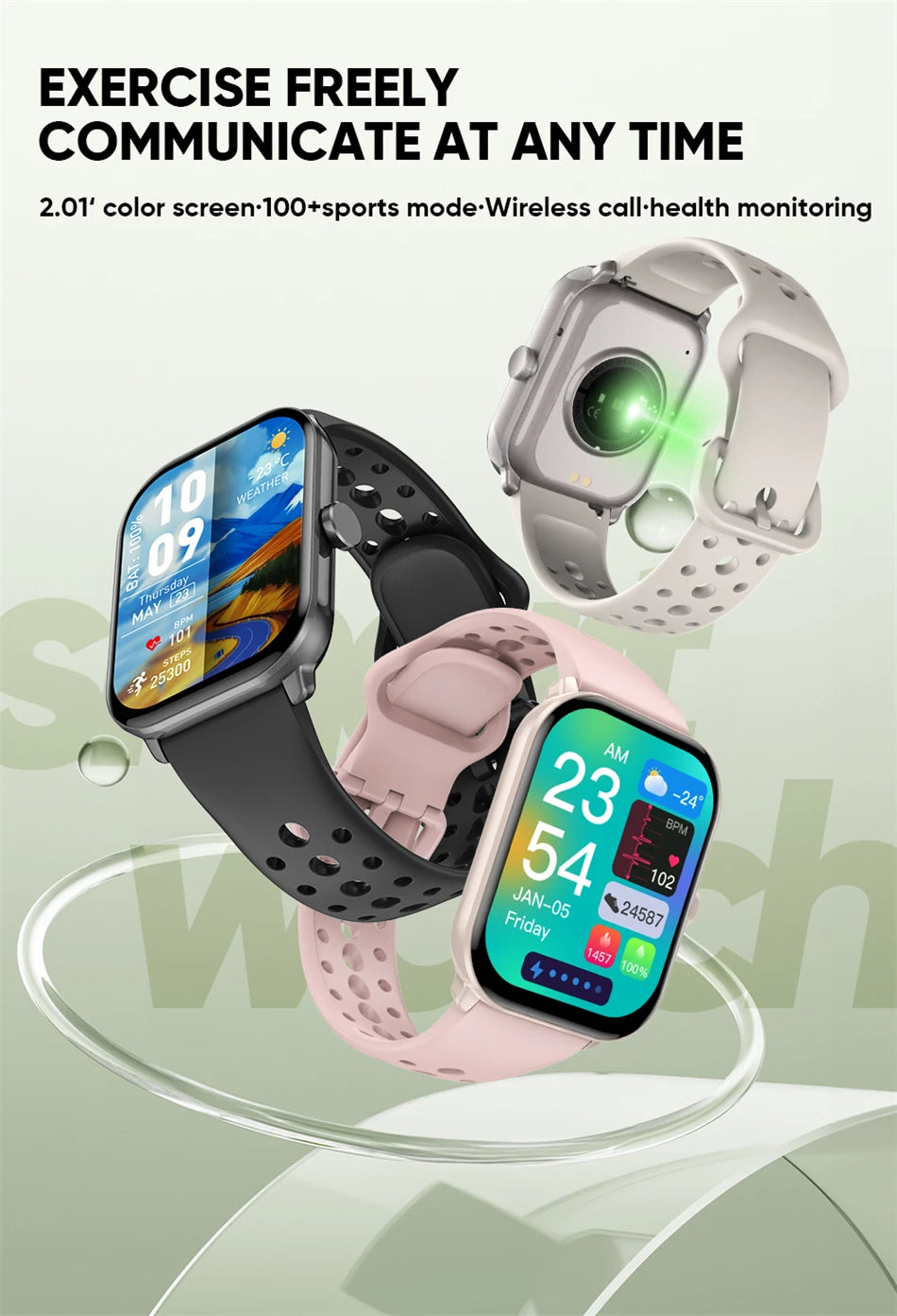For Xiaomi Watch 5 Global Version Men Women HD AMOLED Display Heart Rate Bluetooth Call GPS Track Waterproof Sports Smart Watch