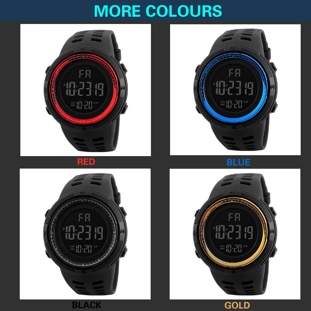Men's Digital Watches Multifunction Military Men Sports Wristwatch Sweatproof Luminous Man Student Electronic Watch