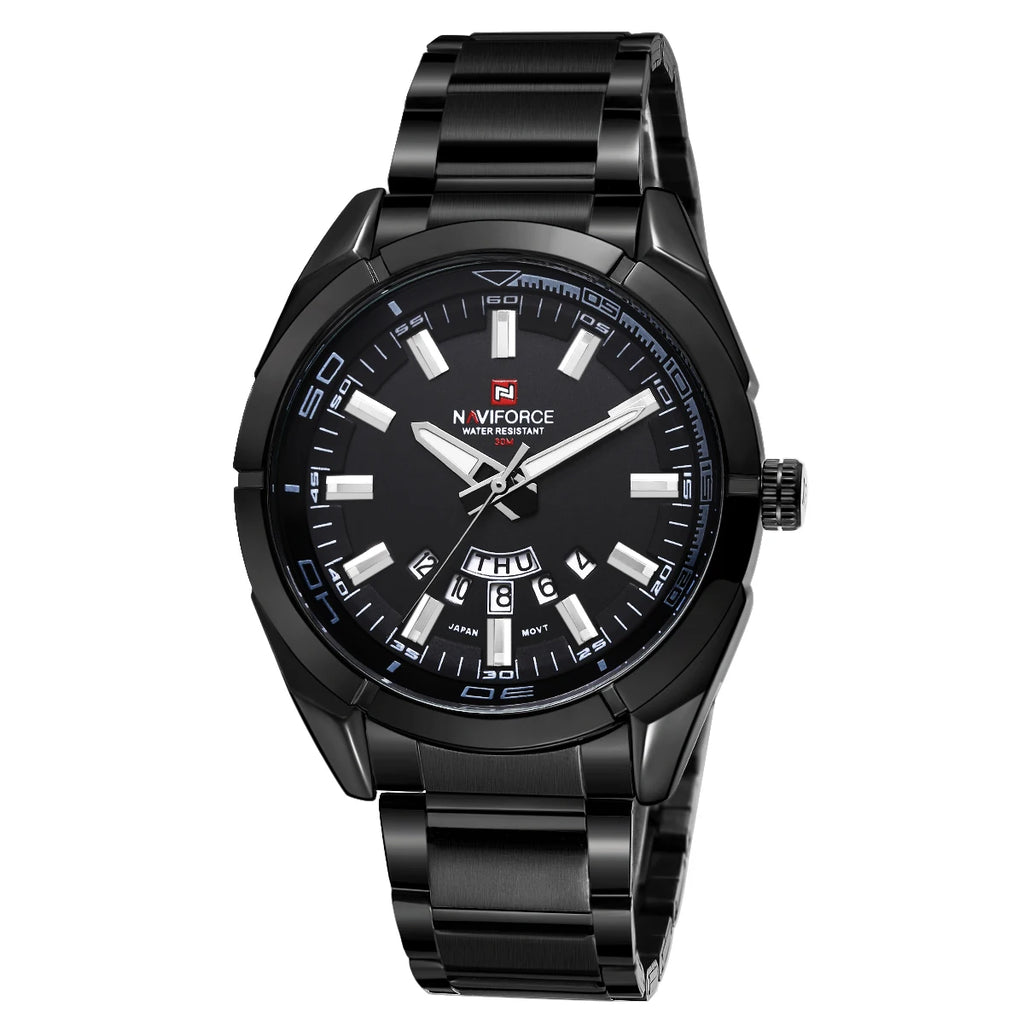 NAVIFORCE Classic Casual Watch for Men Stainless teel Sport Waterproof Male Watches Quartz Date Display Clock  Relogio Masculino