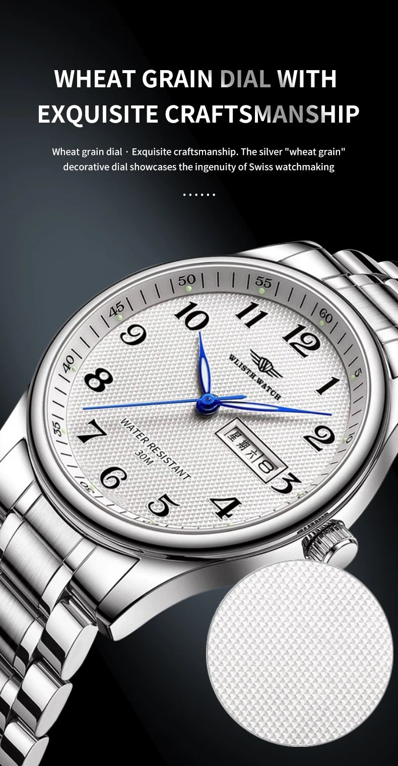 Vintage ultra-thin watch, atmospheric men's night light waterproof quartz watch, give gift