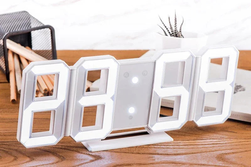 Digital Desktop Clock Wall-mounted Decorative Electronic Desk Clock With Adjustable Luminous Mode Digital Alarm Clocks Table Led