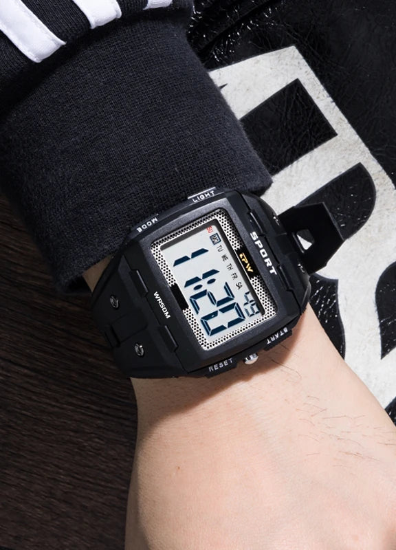 TPW Oversized Digital Watch Big Numbers Easy to Read 5ATM Water Resistant