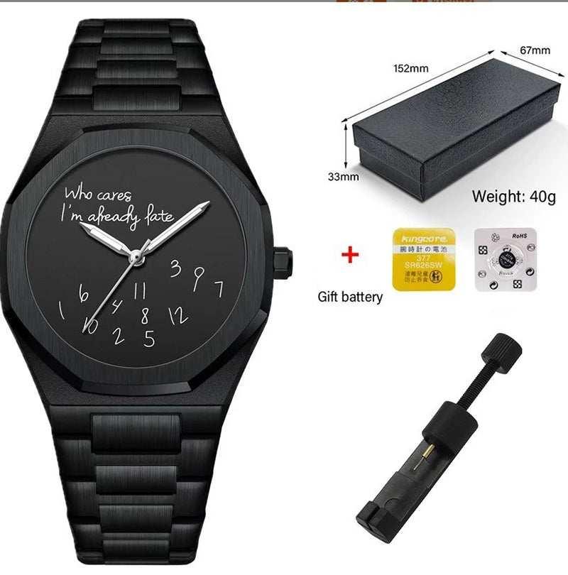 Fashion Luxurious Exquisite Elegant Men's Watch Classic Business Casual  Arabic Digital Steel strip Waterproof Noctilucent Watch