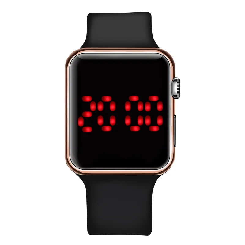 Simple Fashion  Men's LED Watches  Male Clock Designer Men's Silicone Electronic Digital Quartz-watch Relogio Masculino