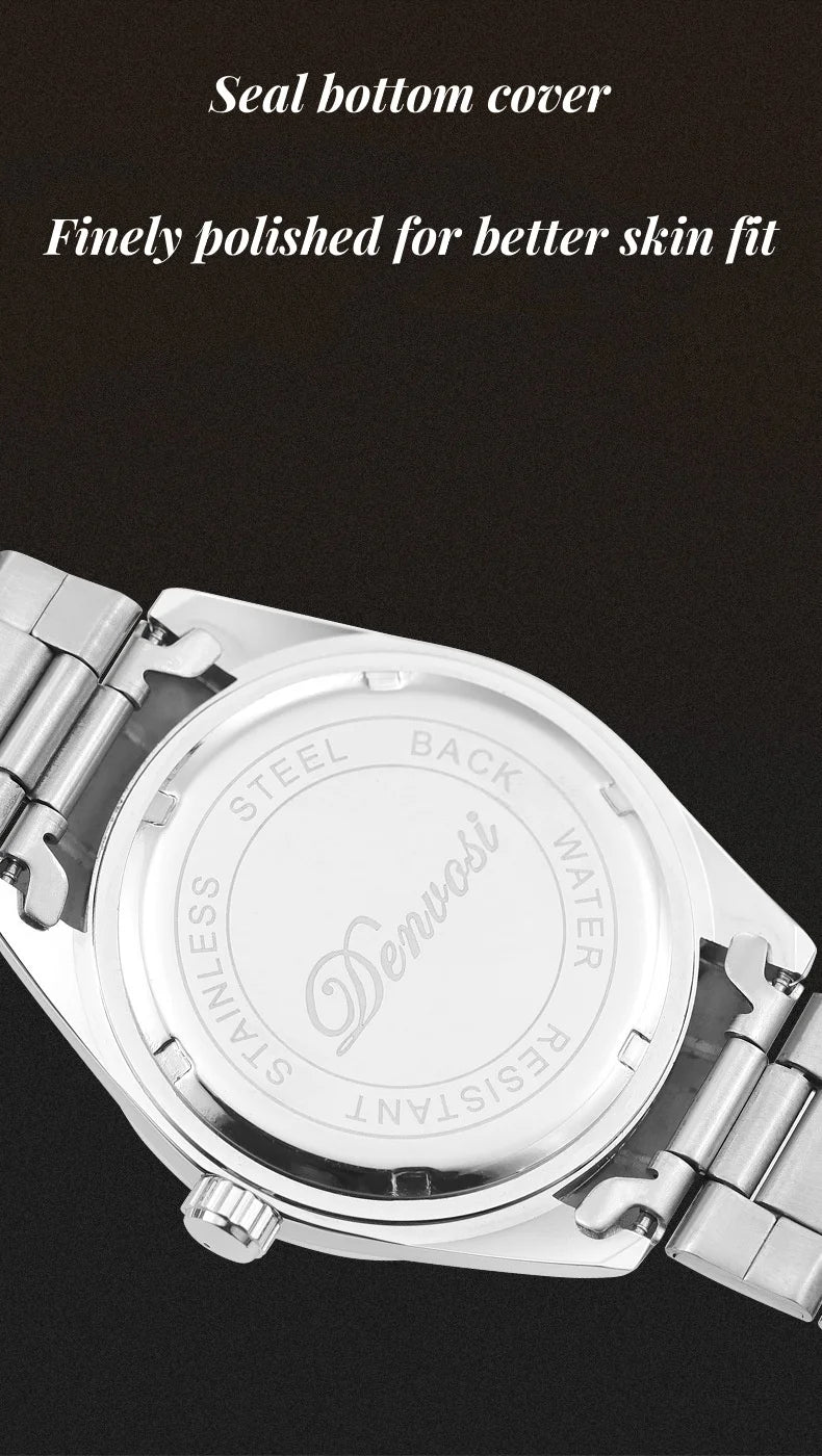 Denvosi Simple fashion casual men's waterproof luminous quartz watch