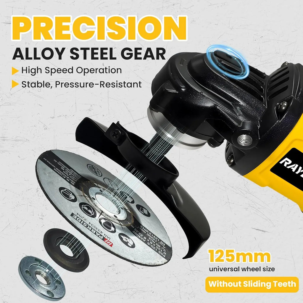 Cordless Angle Grinder for Dewalt us 20V Battery, 4-1/2 Inch, 8500RPM Brushless Motor, 3-Speed for Cutting Grinding Polishing