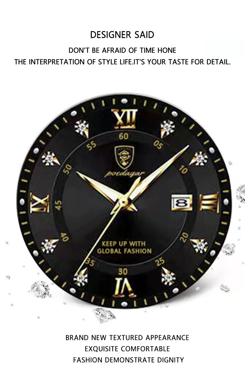 POEDAGAR Luxury Woman Watch Waterproof Stainless Steel Luminous Date Ladies Watch Fashion Simple Casual Women’s Quartz Watches
