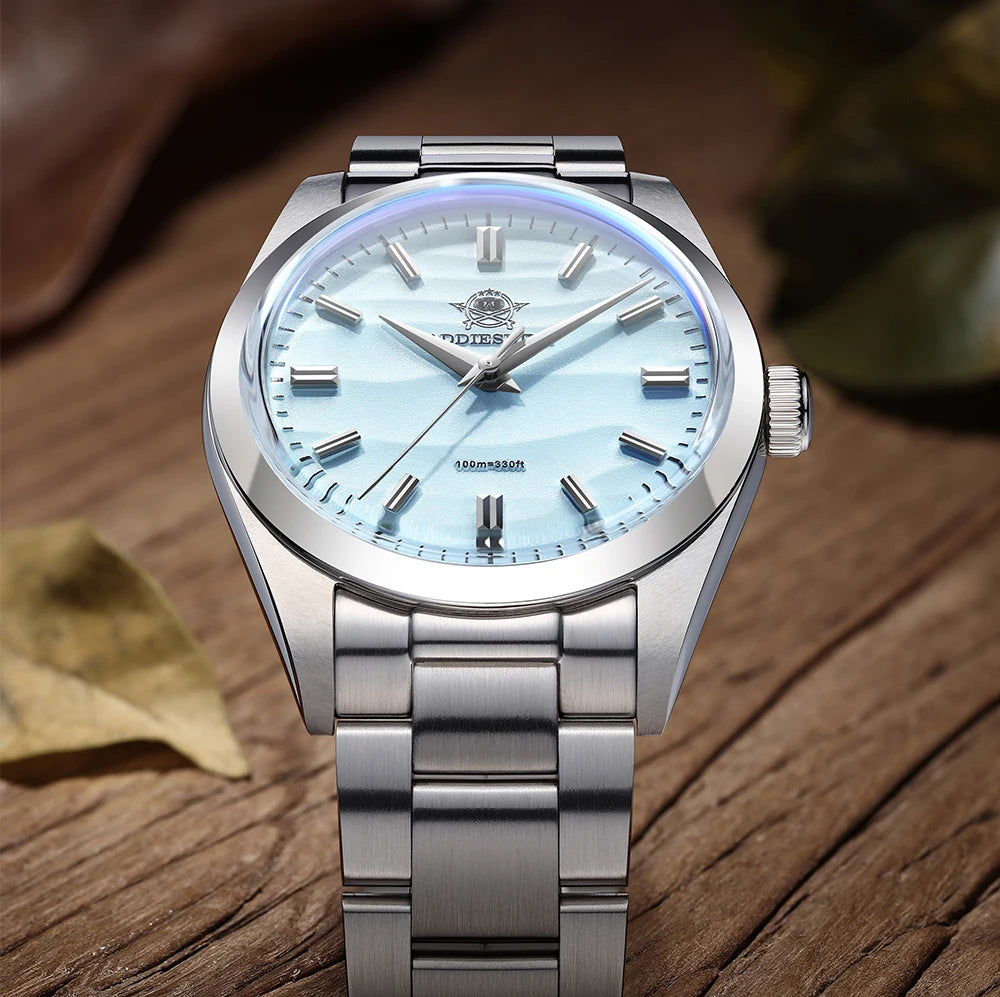 ADDIESDIVE Hot Sale Quartz Watch Simple 10Bar Steel Dive Wristwatch Bubble Mirror Pot Cover Glass Sports 36mm Men Watches AD2030