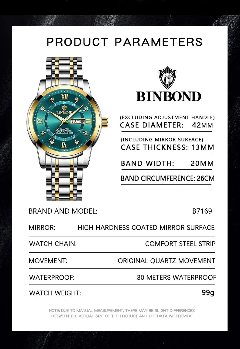 Casual Business Movement Fashion Quartz Wristwatches Gold Diamond Clock Men Luxury Watch Automatic Watches Mens Gifts Relojes