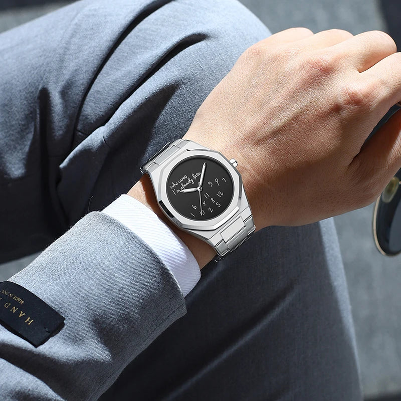 Fashion Luxurious Exquisite Elegant Men's Watch Classic Business Casual  Arabic Digital Steel strip Waterproof Noctilucent Watch