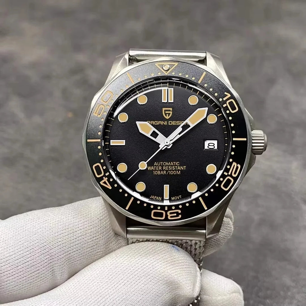 PAGANI DESIGN Men's Watches 2026 Luxury Mechanical Wristwatches Automatic Watch For Men AR Sapphire Ceramic Bezel Luminous Clock