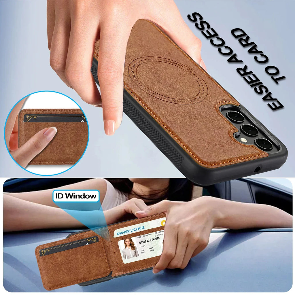 Detachable Leather Case For Samsung Galaxy S26 S25 Ultra S24 Plus S22 S21 FE A55 A35 A16 A36 A56 A15 A14 Card Wallet Phone Bag