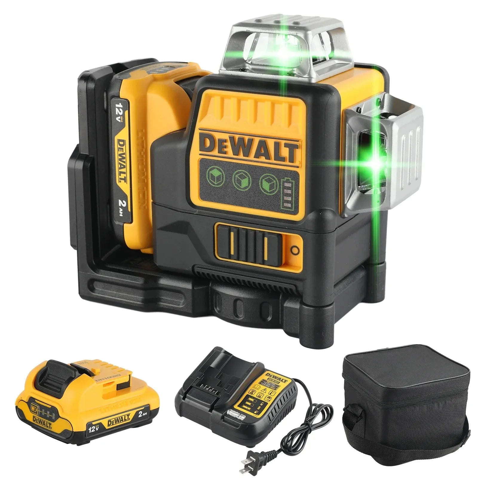 2026 DEWALT us DW089LG 12V Laser Level Self-Levelling 12-Line 3-Sides*360-Degree Horizontal & Vertical Cross-Line Tool