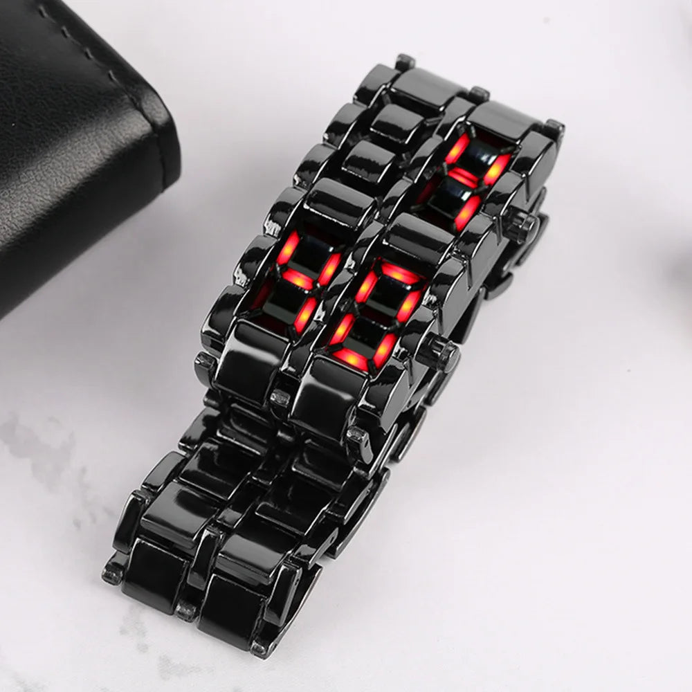 LED Lava Watch Steel Man Watches Hot Sales Fashion Digital Wristwatches For Men Dropshipping Electronic Watch relogios masculino