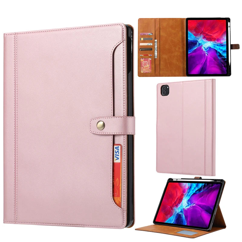 Luxury Flip Leather Book Case For iPad Pro 13 Pro 11 Air 11 Air 13 2024 Mini 7 6 Pro 12.9 Air 4 10.9 Cards Wallet Stands Cover