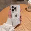 Magnetic Wireless Charger For Magsafe Transparent Case For iPhone 17 11 12 13 14 15 16 Pro Max Plus Shockproof Soft Bumper Cover