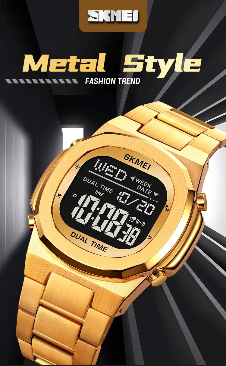 SKMEI 2004 Alarm Date Clock  relojes para hombre Glow Stop Watch Multifunction Mens Waterproof Electronic Sport Watch Wristwatch