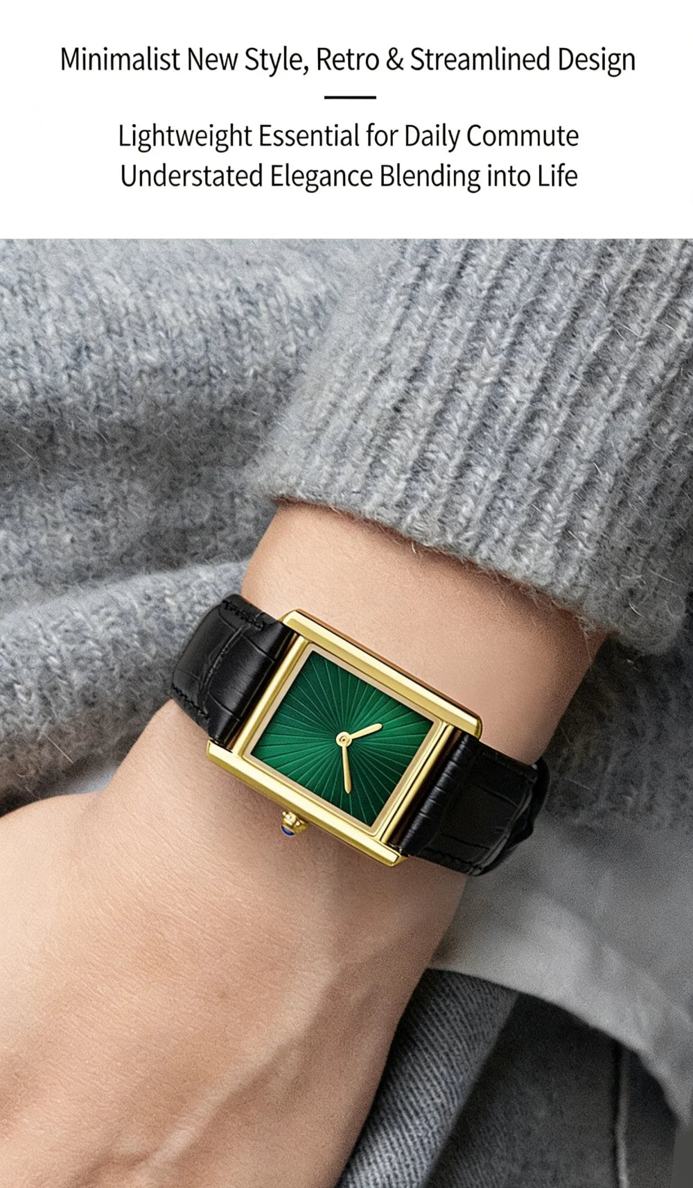 New Classic Square Watch for Men Women Simple Two-Hand Design Fashion Leather Strap Waterproof Quartz Wristwatches Drop Shipping