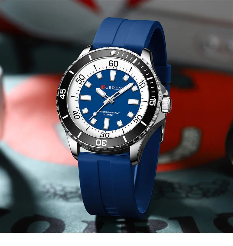 Curren 8448 Male reloj hombre lujo alta gama quartz Wristwatch Sport Waterproof Simple Men's Watch Luminous часы мужские