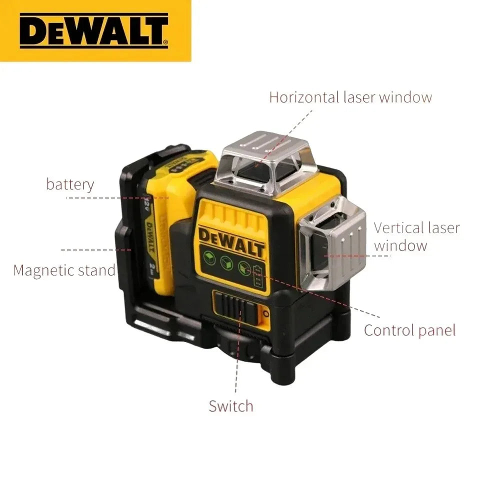2026 DEWALT us DW089LG 12V Laser Level Self-Levelling 12-Line 3-Sides*360-Degree Horizontal & Vertical Cross-Line Tool