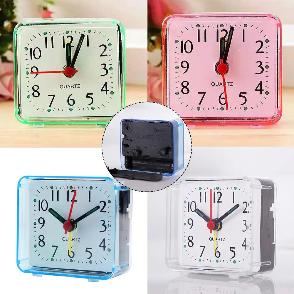 Digital Alarm Clock Bedside Small Alarm Clock Quartz Battery Operated Square Student Bedroom Wake Up With Beeping Sound