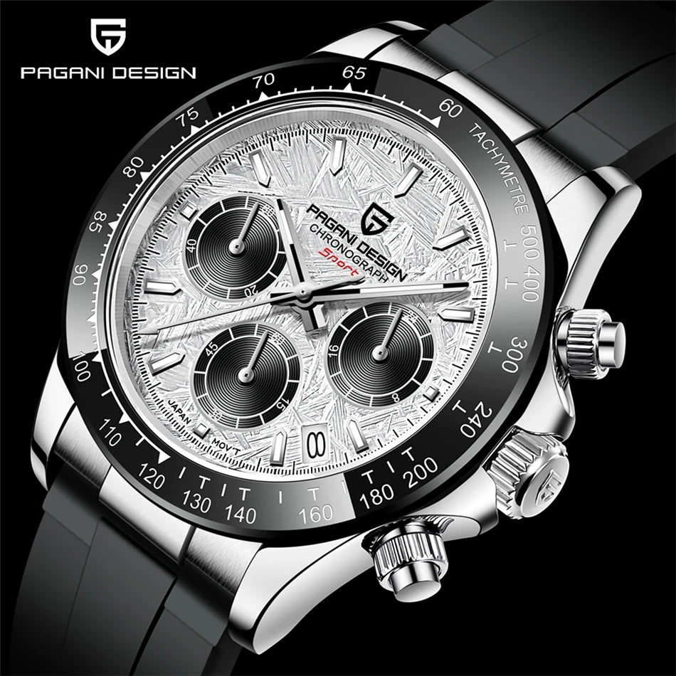 PAGANI DESIGN 2026 New Men Watches Luxury Quartz Watch For Men 100M Waterproof Sports Chronograph Wristwatch for Men gift