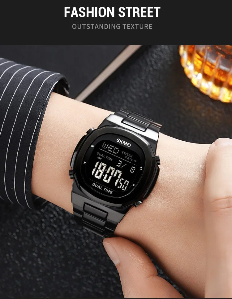 SKMEI 2004 Alarm Date Clock  relojes para hombre Glow Stop Watch Multifunction Mens Waterproof Electronic Sport Watch Wristwatch