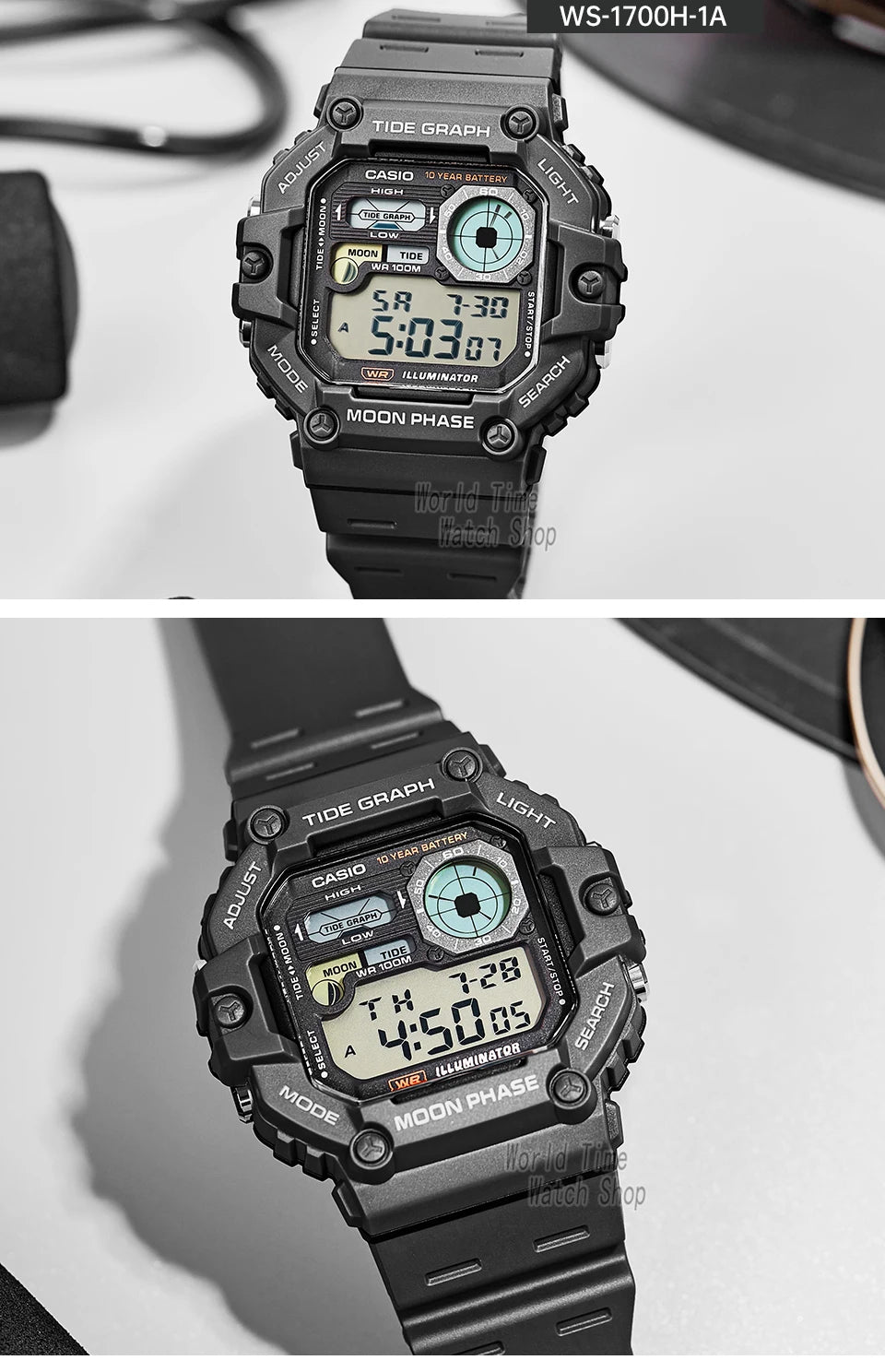 Casio Men's Watch Fashion Sports Outdoor Wristwatch Active Lifestyle Timepiece Casual Design WS-1700H series