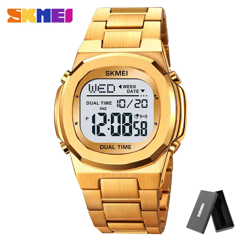 SKMEI 2004 Alarm Date Clock  relojes para hombre Glow Stop Watch Multifunction Mens Waterproof Electronic Sport Watch Wristwatch